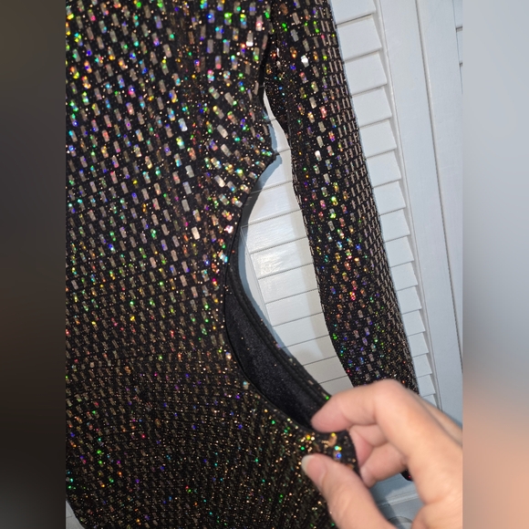 Fashion Nova Women's 1X Disco Fever Embellished Jumpsuit NEW - Picture 6 of 14